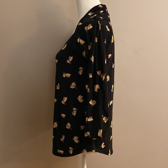 Lucky Brand Floral Bolero Style Three Quarter Sleeve Top - Picture 4 of 12